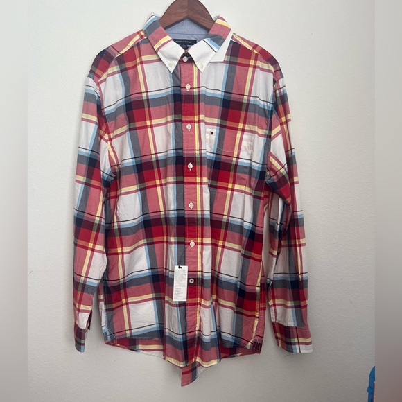 Tommy Hilfiger Men Plaid Long Sleeve Shirt XL NWT - Picture 2 of 7